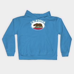 Bear Flag, Flag of California, Grizzly bear, “I’m going to California, I’m gonna be a star.” Kids Hoodie